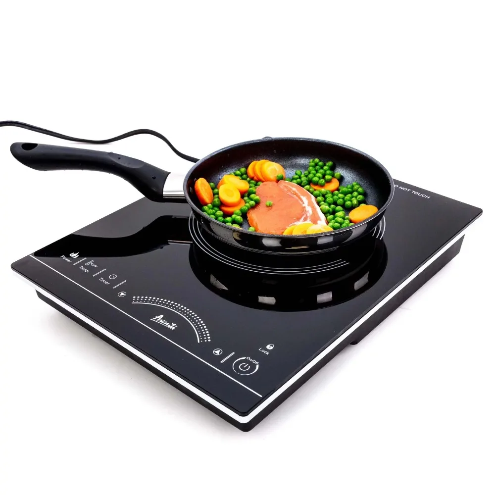 

1,800-Watt 1 Burner Portable Induction Cooktop, Black, Household Cooking Utensils