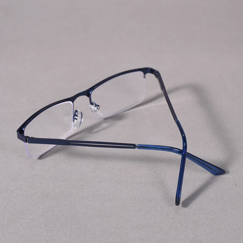 Metall Anti-blau Licht Lesebrille Männer Halb Rahmen Business Brillen Weitsichtige Brillen Dioptrien + 1,25 + 1,75 + 2,25 + 2,75 + 3,5 – Detail 16