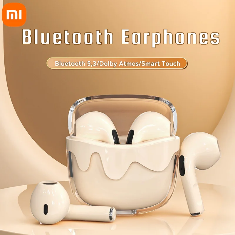 אוזניות בלוטוס חדשות של Xiaomi Ice Cream G07 באוזן חצי שקופות עם חיי סוללה ארוכים, נוחות, קטנות, חמודות, איכות סאונד HIFI