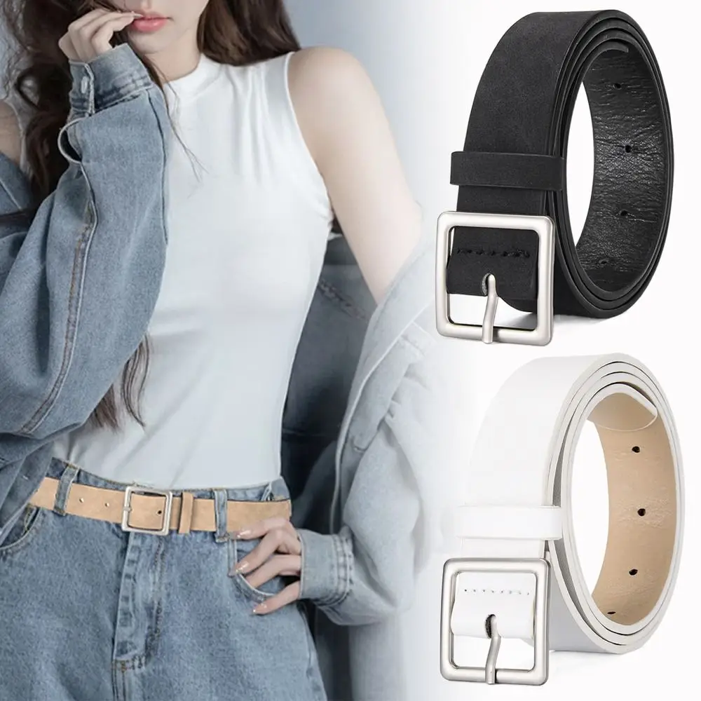 เข็มขัดหนังกลับหัวเข็มขัดแฟชั่น สไตล์ลำลอง ย้อนยุค ธุรกิจ ดีไซน์หรูหรา สำหรับผู้หญิง