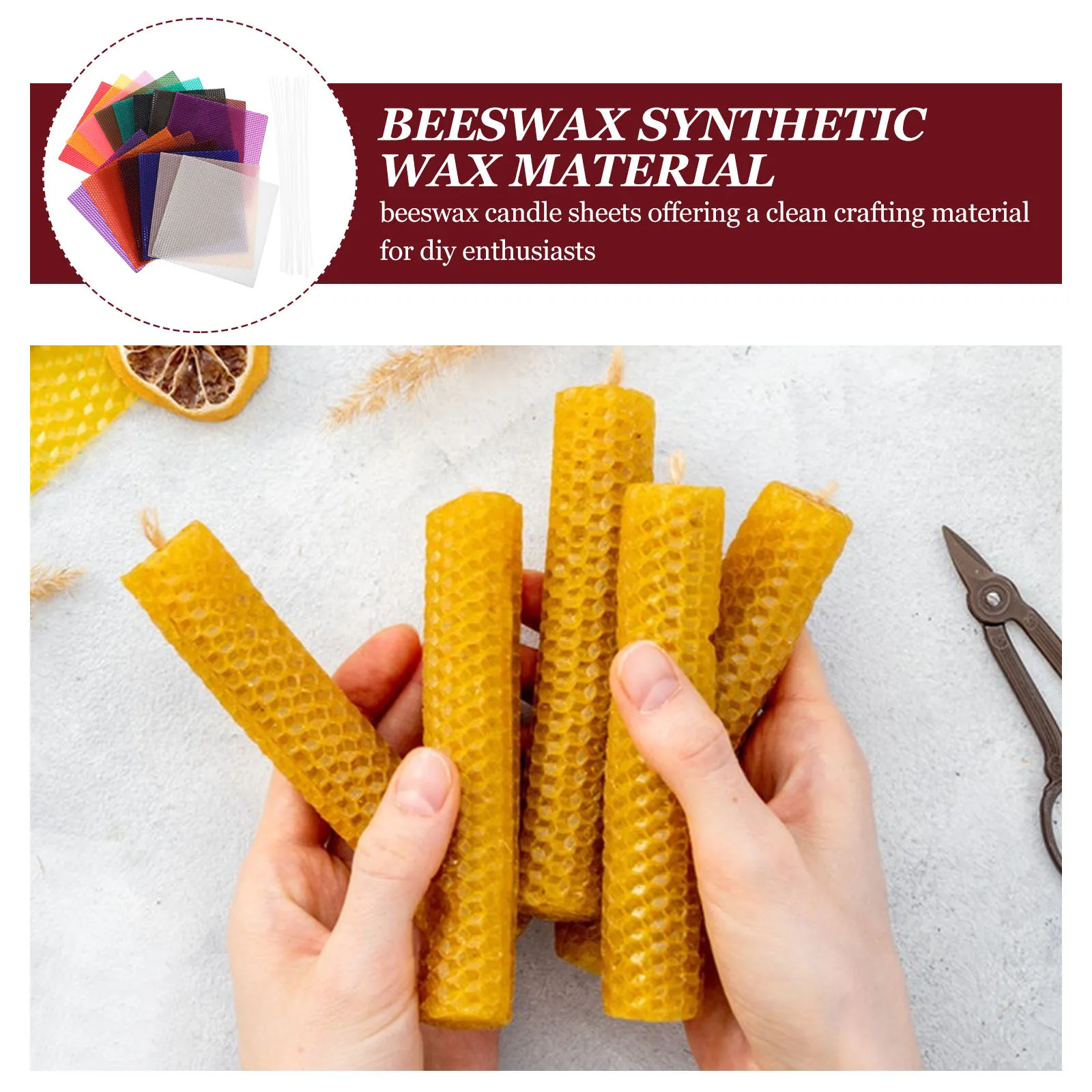 مجموعة واحدة من أوراق شمع العسل المقطوعة مسبقًا يمكنك صنعها بنفسك، ديكور احتفالي، شموع مصنوعة يدويًا، مستلزمات الروائح، مواد ذاتية الصنع
