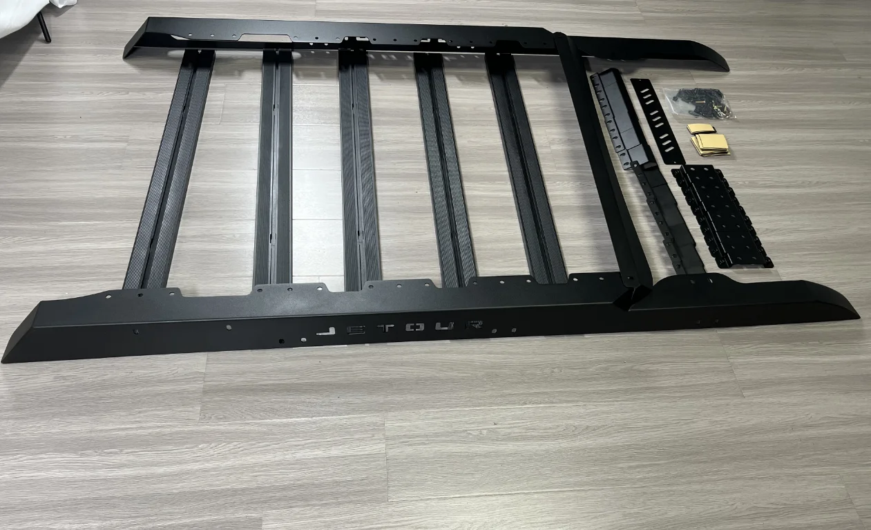 

Reli3 Reli2 Auto Parts Black Aluminum Roof Rack Outdoors Storage Shelf Luggage Carrier for Jetour Traveler 2023