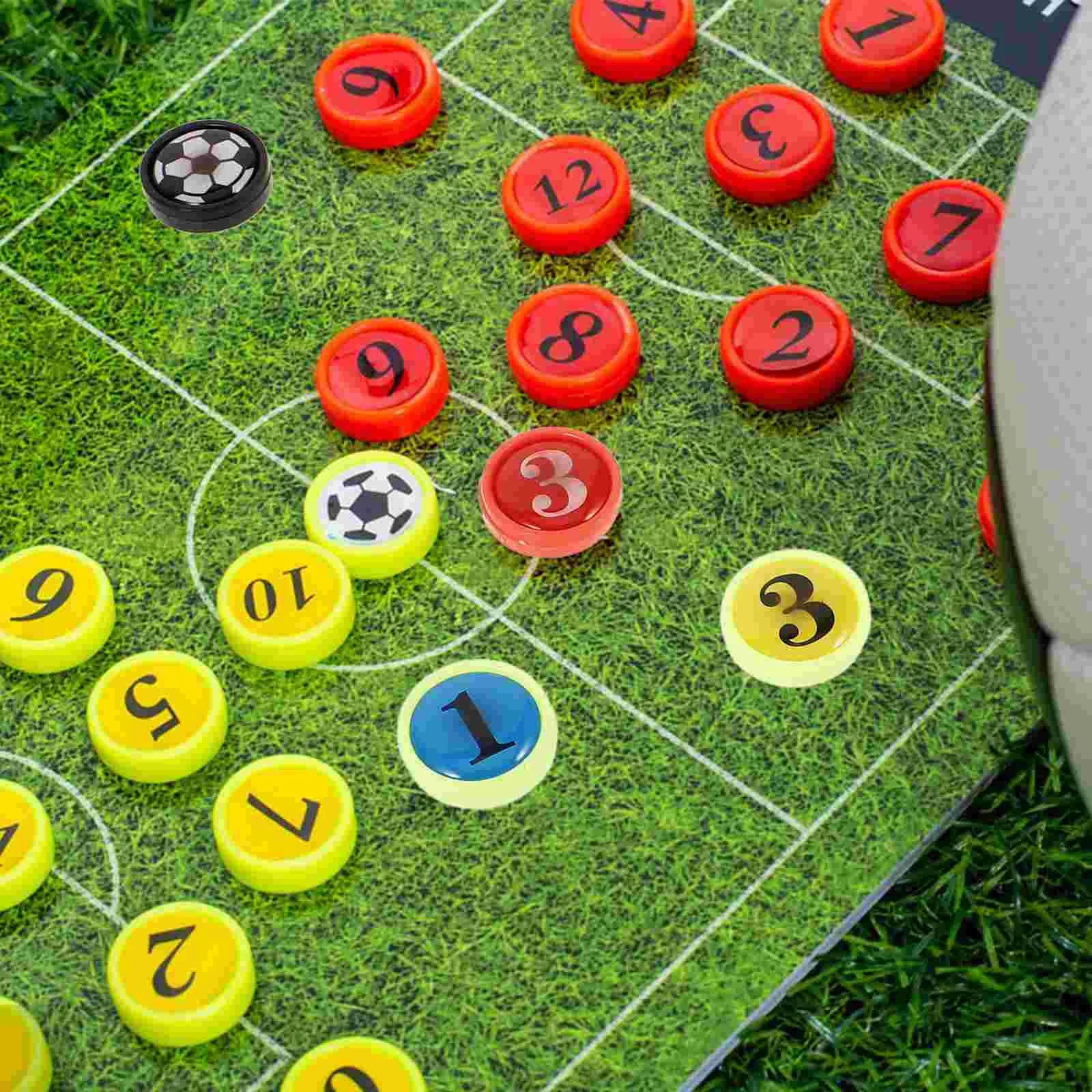 27 Pcs Board Small Magnets Soccer Coaches Plastic Numbered Player Coaching