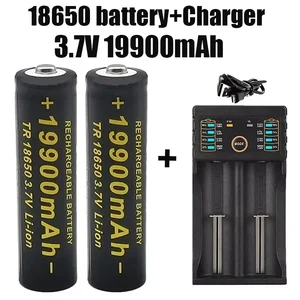 100% 새로운 18650 리튬 배터리 손전등 18650 충전식 배터리 3.7V 19900 MAH Flashlight +201 충전기 12 최고의 판매 18650 4S26- №6