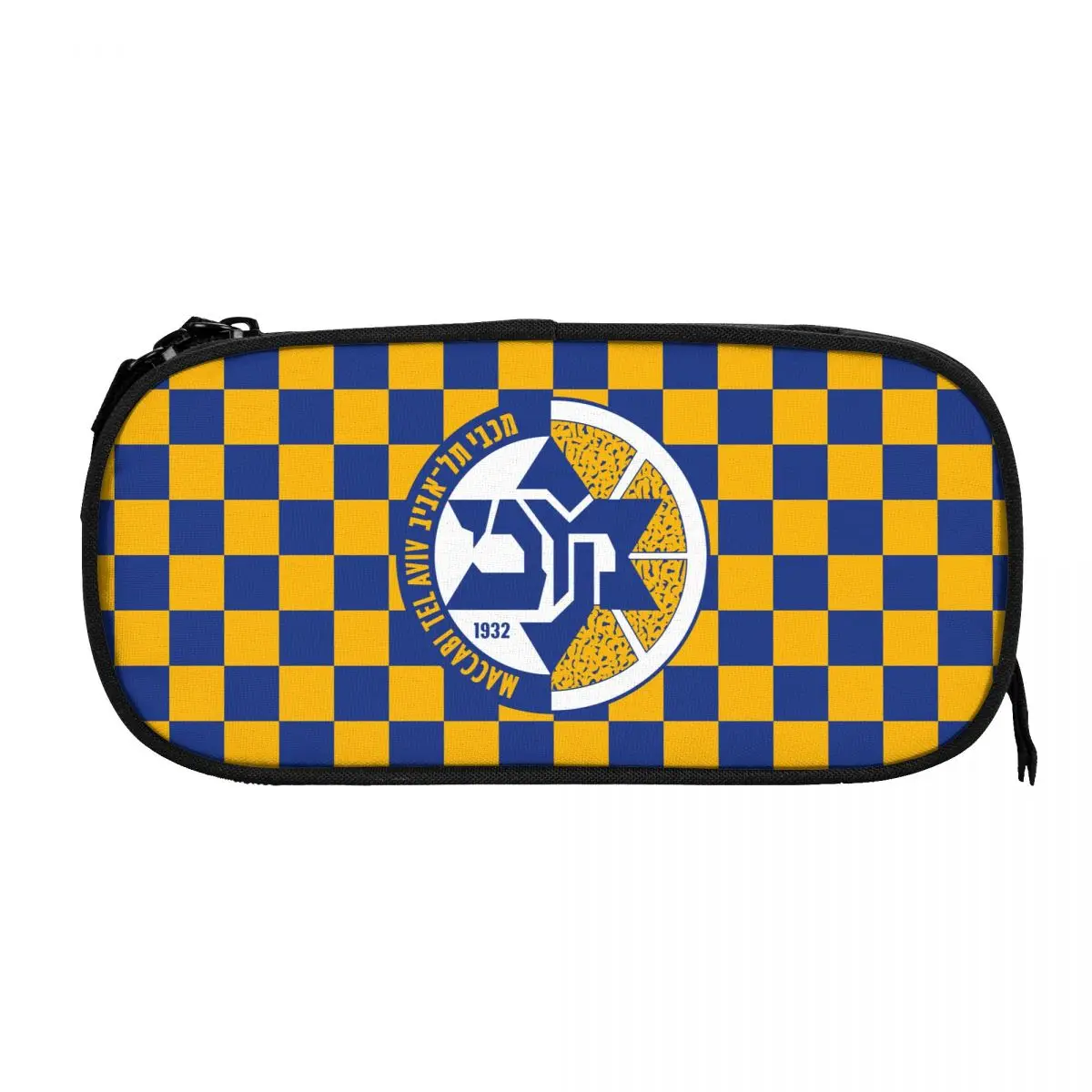 Israel Maccabi Tel Aviv Bc Big Capacity Pencil Pen Case Stationery Bag Pouch Holder Box Organizer for Teens Girls Adults Student