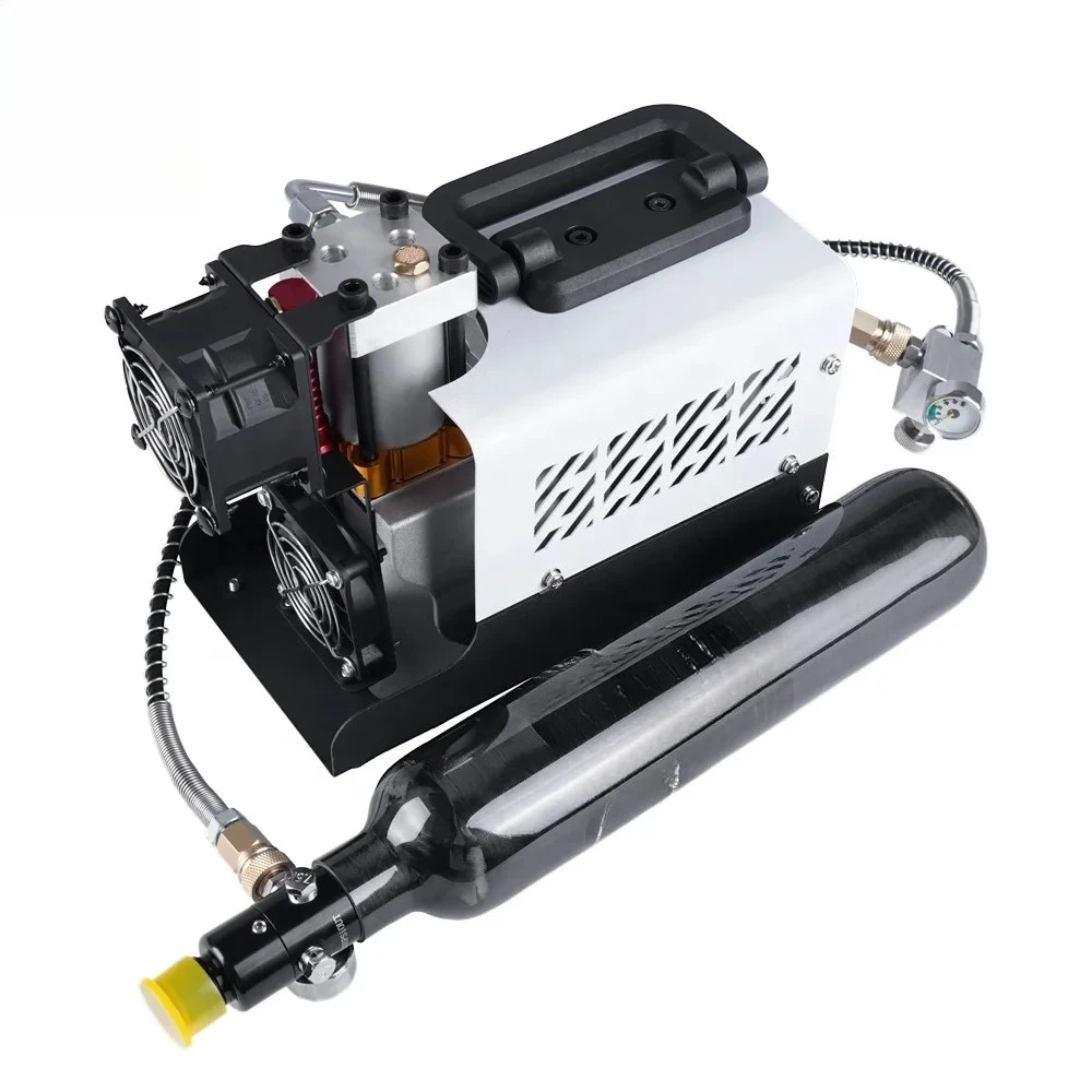 Mini Compresor de Aire de Alta Presión de 30 MPa y 300 Bares, Bomba Inflable Portátil para Exteriores, Pistola de Aire Comprimido PCP, Paintball