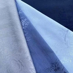 Herringbone Jacquard Fabric Summer Per Meter for Dress Shirt Cheongsam Costume Diy Sewing Cloth Flowers Soft Breathable Green