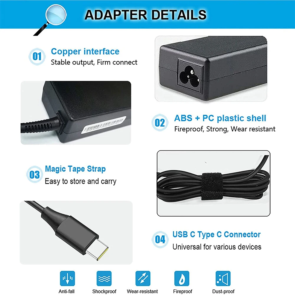 65W USB-C Lader Voeding Adapter Vervanging Cord Voor Acer Aspire Chromebook R13 11 11A G6 Ee Convertible CB5-312T n16Q12