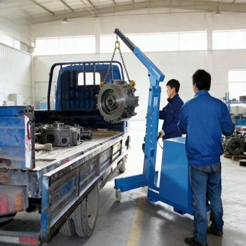 Balanced mobile small crane 150-550kg counterbalanced semi-electric single-arm crane die electric crane