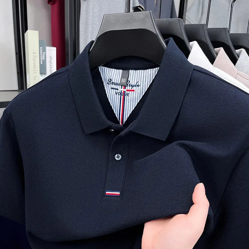 

Loose Fit Pure Cotton Polo T-Shirt Casual Short Sleeve Men's Shirt Comfortable Breathable Summer Fashion Urban Style Top