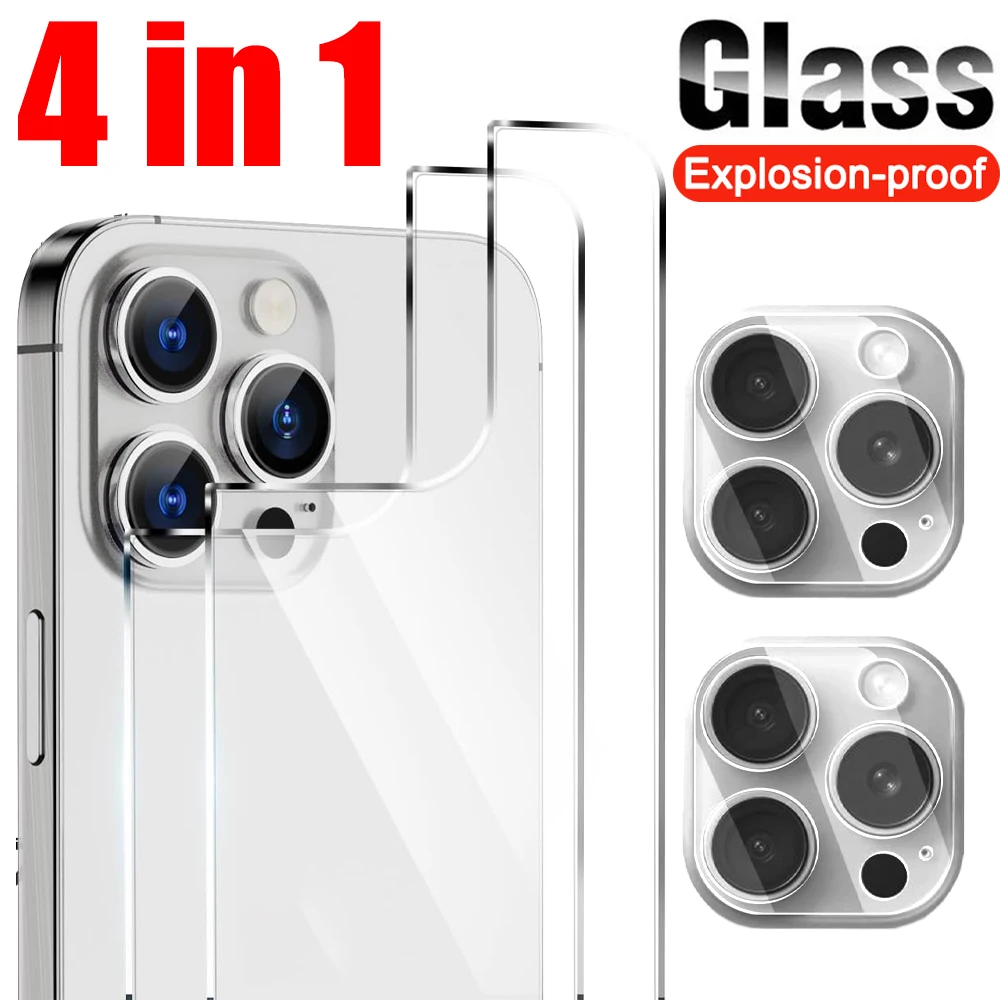 Back Tempered Glass Screen Protectors for IPhone 16 15 14 ProMax 16 Plus 16 Pro Camera Lens Protective Films for IPhone16 Series