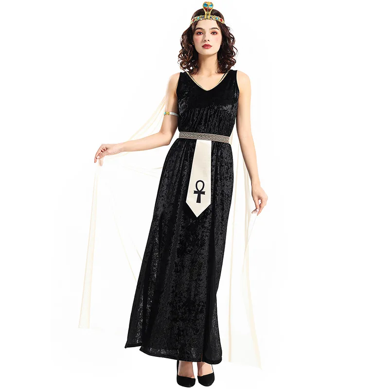 Costume de dieu d'halloween pour femme arabe, jupe longue reine ancienne Beau, vêtements de scène pour femmes, vêtements ethniques
