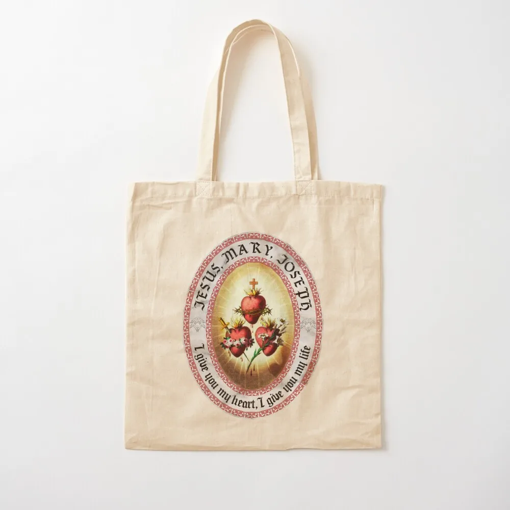 حقيبة تسوق من فن The Three Sacred Heart، حقيبة تسوق قماشية، حقائب يد للرجال والنساء