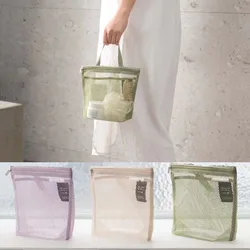 Mesh Fitness Bag Transparent Wash Bag Simple Portable Bath Pockets Students Convenient Shower Pouch Woman Makeup Organizer