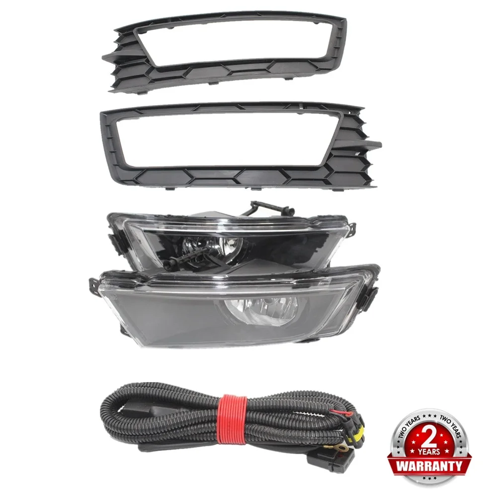 

For Skoda Octavia A7 Sedan Octavia A7 Combi 2013 2014 2015 2016 2017 Car-styling Fog Light Fog Lamp + Wire + Lower Grille Cover