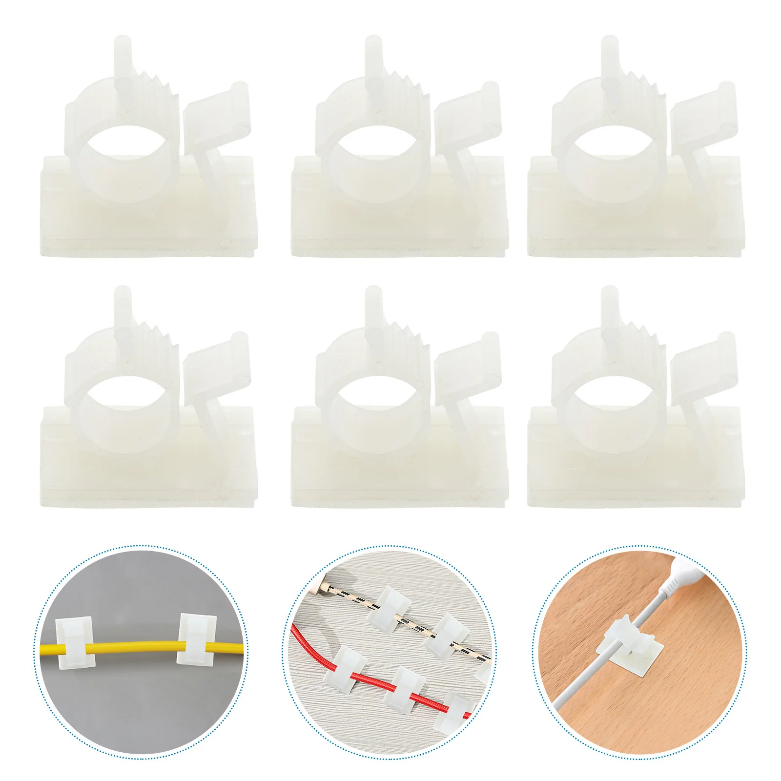 

100pcs Cable Organizers Adhesive Wire Cord Clips For Desktop Management, Self Adhesive Cable Clips Cord Wire