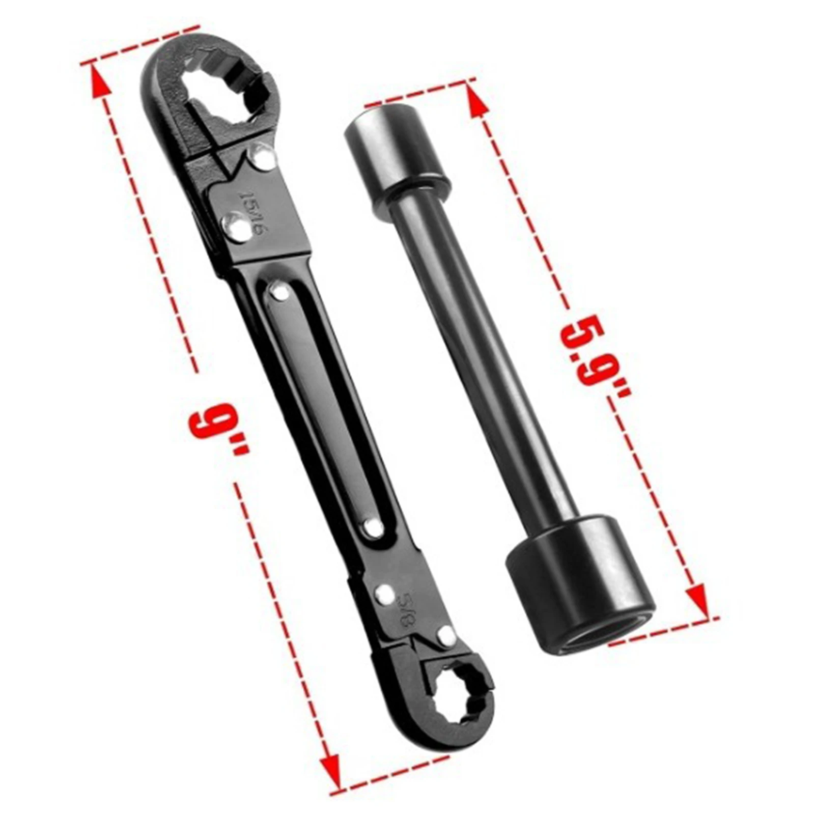 Double-Ended Pipe Wrench With Angle Stop Wrench Professional Plumbing Tools Angle-On Wrench Kit Household Sink Tap Spanner Tool