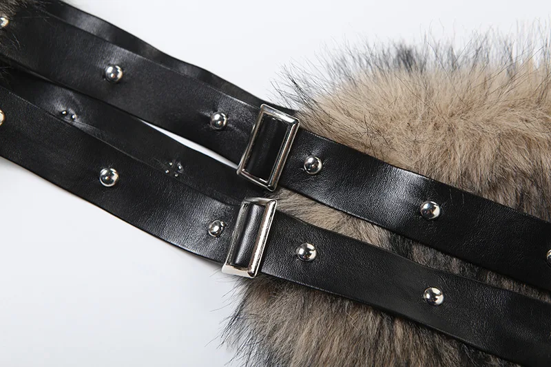 Frauen Y2K Bodycon Miniröcke mit Kunstfell Tülle Gürtel Bund Mode Hohe Taille Hipster Schlank Nacht Clubwear Street Bottom