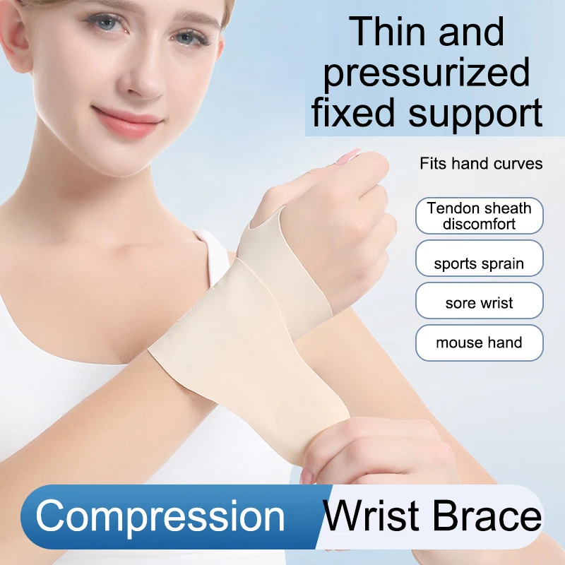 Gym Thin Wrist Protector Anti-Sprain Straps Belt Fitness Badminton Tennis Wristband Slevees Wrist Brace Support Accessories