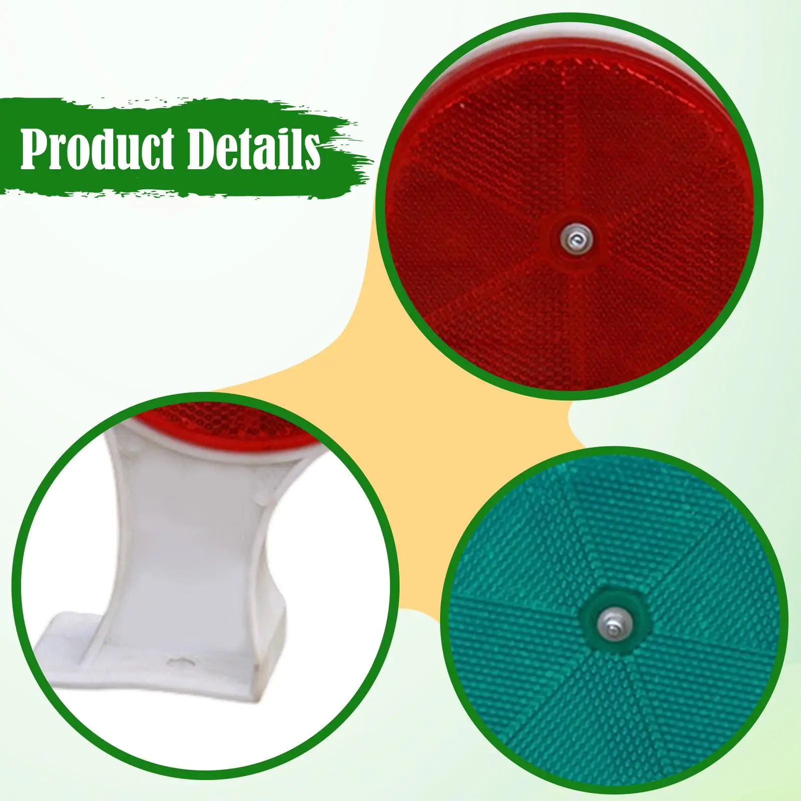 Driveway Marker Versatile Weatherproof Round Reflector, Road Marker Warning Sign for Freeways, Garden Towing Emergency