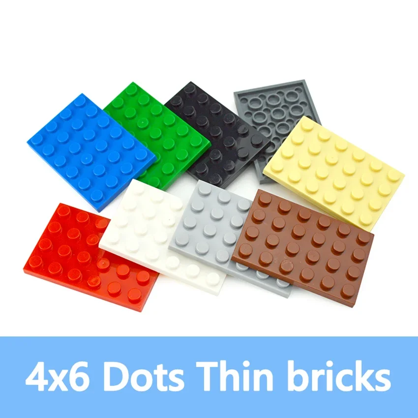 Blocchi di costruzione fai da te 4*6 punti figure sottili mattoni 20 pezzi 4x6 punti dimensioni compatibili con 3032 giocattoli creativi educativi per bambini