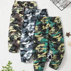 Children's Multi-color Camouflage Cool Handsome Sports Pants Boys Leisure Training Harun Pants Girls Joker Elastic Waist Pants