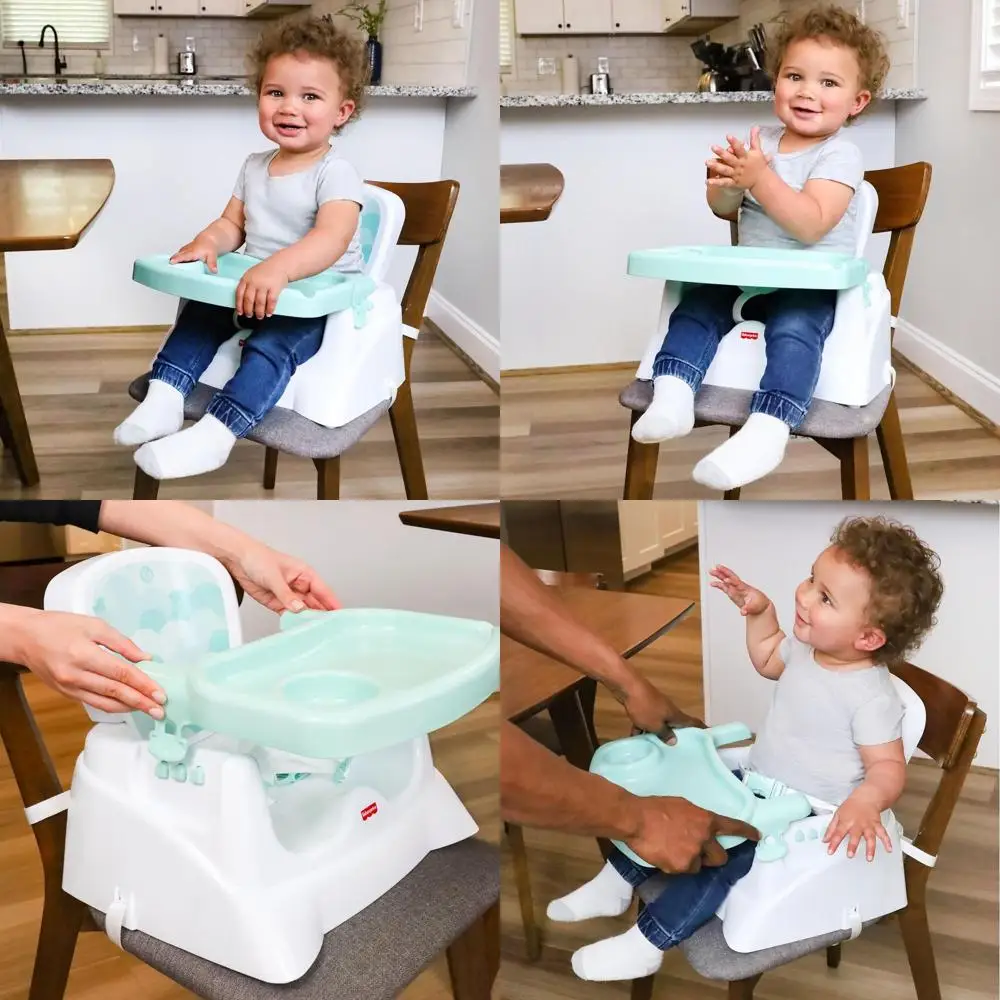 

Портативный стульчик для кормления малышей с регулируемым столиком и ремнями безопасности, идеально подходит для детей от 1 года