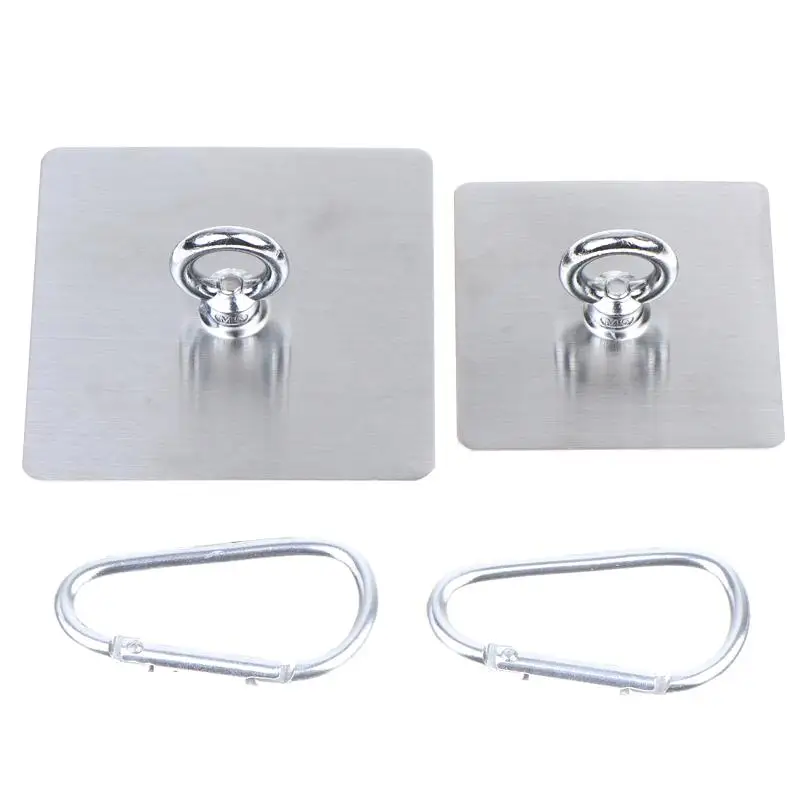 Stainless Steel Ceiling Hooks Heavy Duty Adhesive Hooks No Drill Hanging Hooks