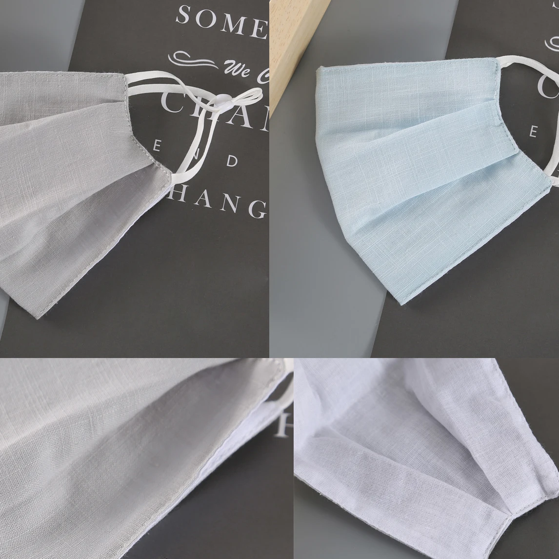 Maschera protettiva in tessuto lavabile per donna uomo Copertura per il viso in garza traspirante riutilizzabile con passanti di protezione per le orecchie regolabili