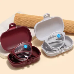 Fashion MINI Design Reading Glasses Men Women Folding Small Glasses Frame Black Metal Glasses With Original Box Portable Oculos