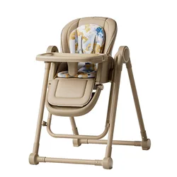 Chaise de salle à manger pliante pour bébé, chaise haute à bascule multifonctionnelle, 2 en 1