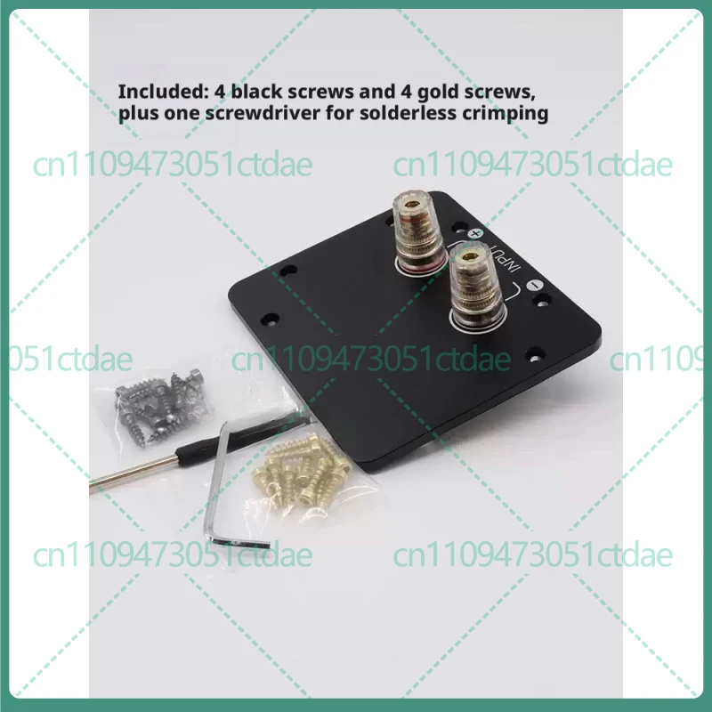 1-5pcs For 40th Anniversary 2 Position Square Full Brass Terminal Block Speaker Junction Plate DIY Accessory 115100mm