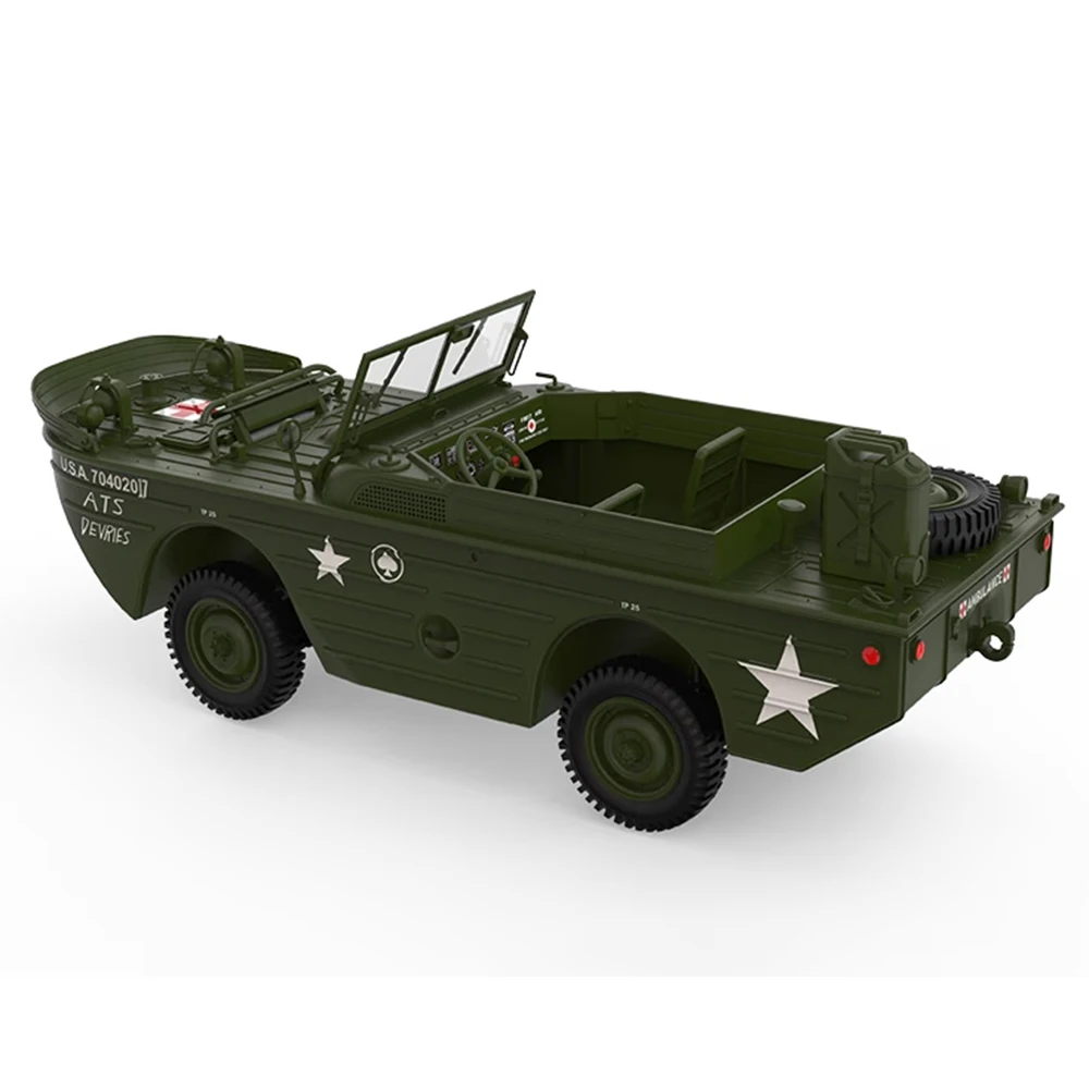 RC 1/16 รีโมทคอนโทรลรถสะเทินน้ําสะเทินบกจําลองรีโมทคอนโทรลถังรถทหารรุ่นของเล่นของขวัญ