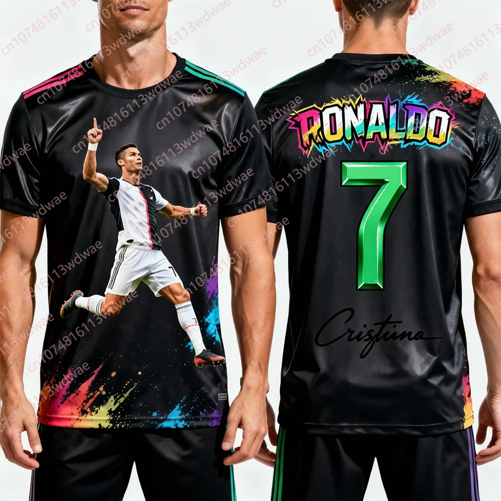 2026 Summer New Ronaldo 7 ChatGPT Football Jersey Adults Fan Edition Soccer Training Tops Soft Comfortable Sportswear Kid Tshirt