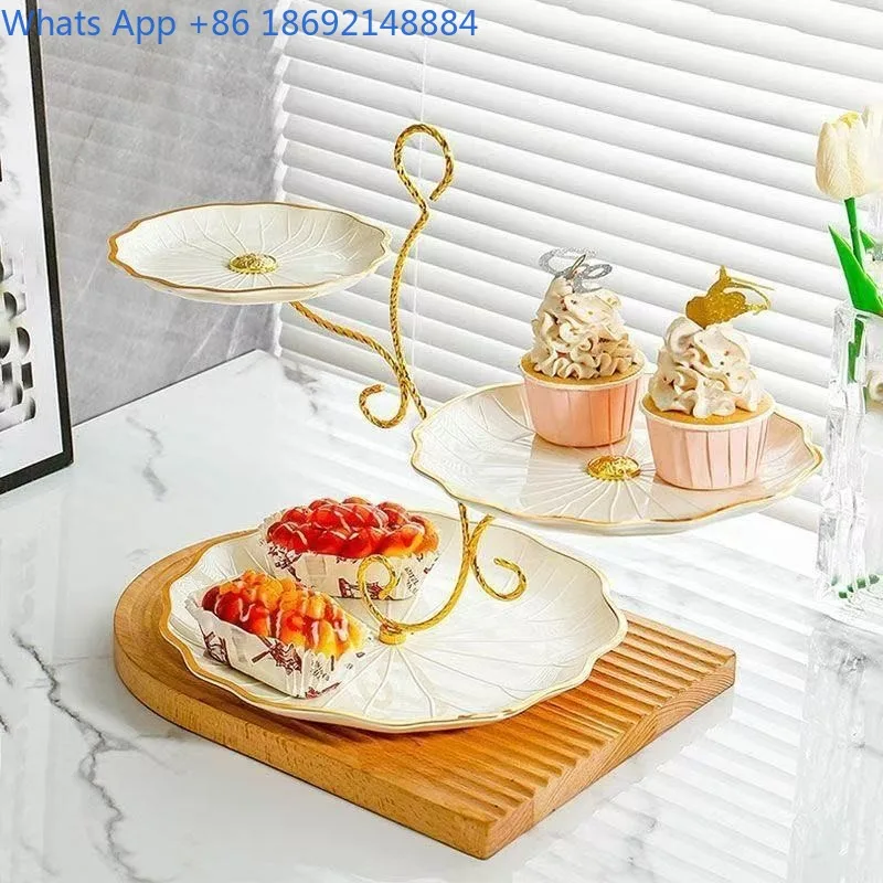 Light Luxury Dessert Fruit Plate Multi-layer Three-layer Living Room Party High-end Fruit Plate European and American Style