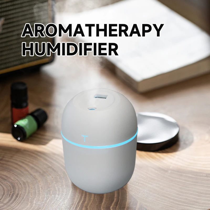 

Увлажнитель воздуха 220 мл, аромадиффузор, диффузор для эфирных масел, автомобильный увлажнитель, мини-увлажнитель с бесшумной работой и красочными ночными огнями