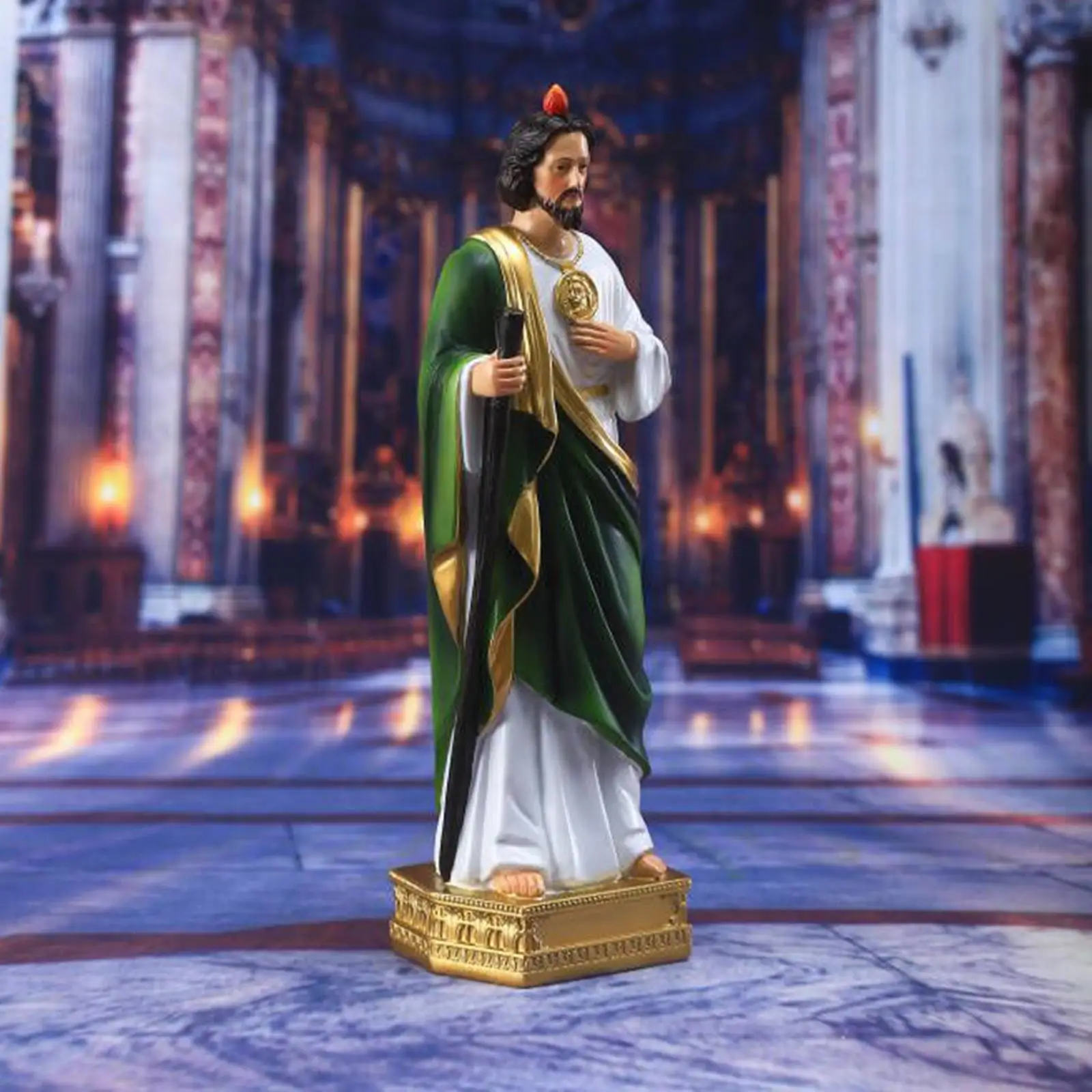 

8,5 "исус фигурка из смолы домашний декор ремесла церковный орнамент подарок ручная роспись скульптура статуя статуэтка