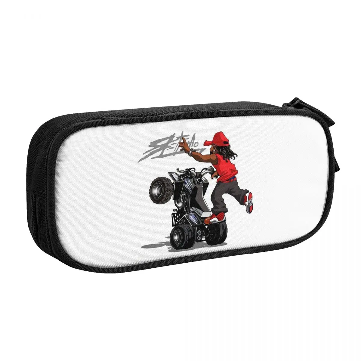Custom Kawaii Extreme Speed Stunt Sport Motorcycle Pencil Case for Girl Large Storage Mobile Bike Cartoon Pencil Box Stationery