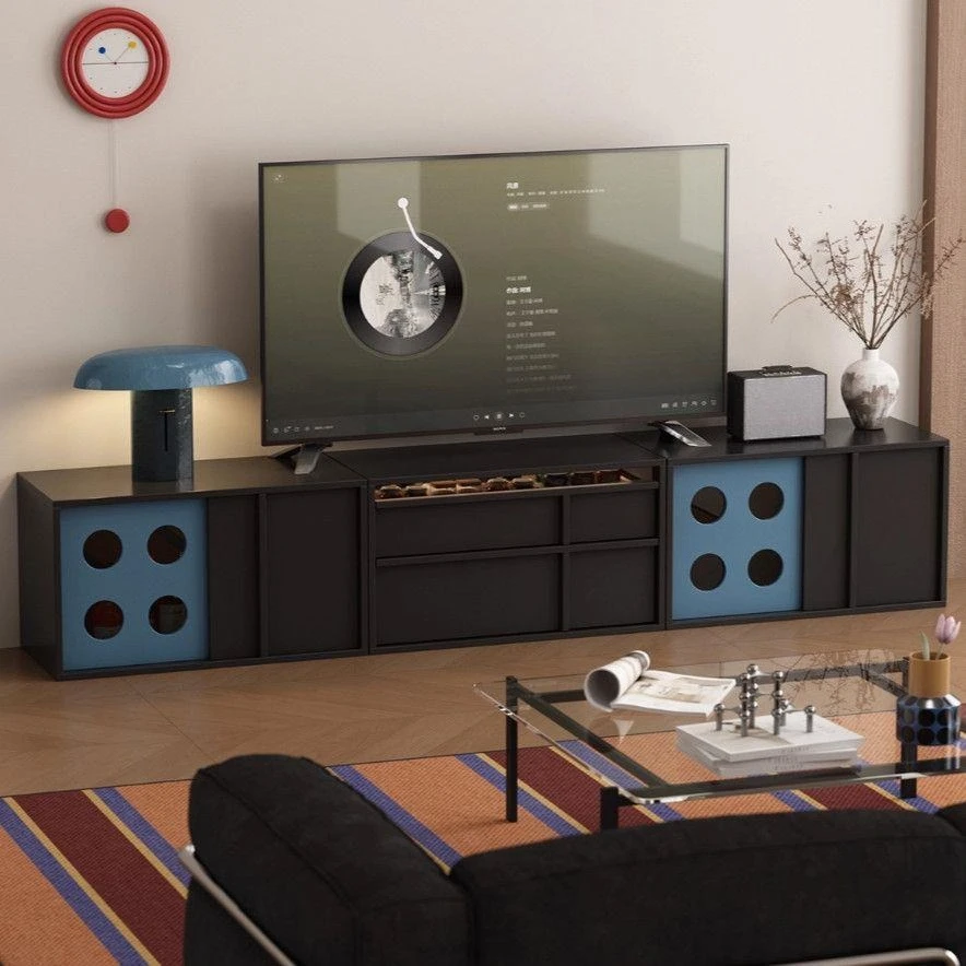 Solid wood medieval module free combination cabinet TV Bucket cabinet Storage Bookcase Multifunctional dining