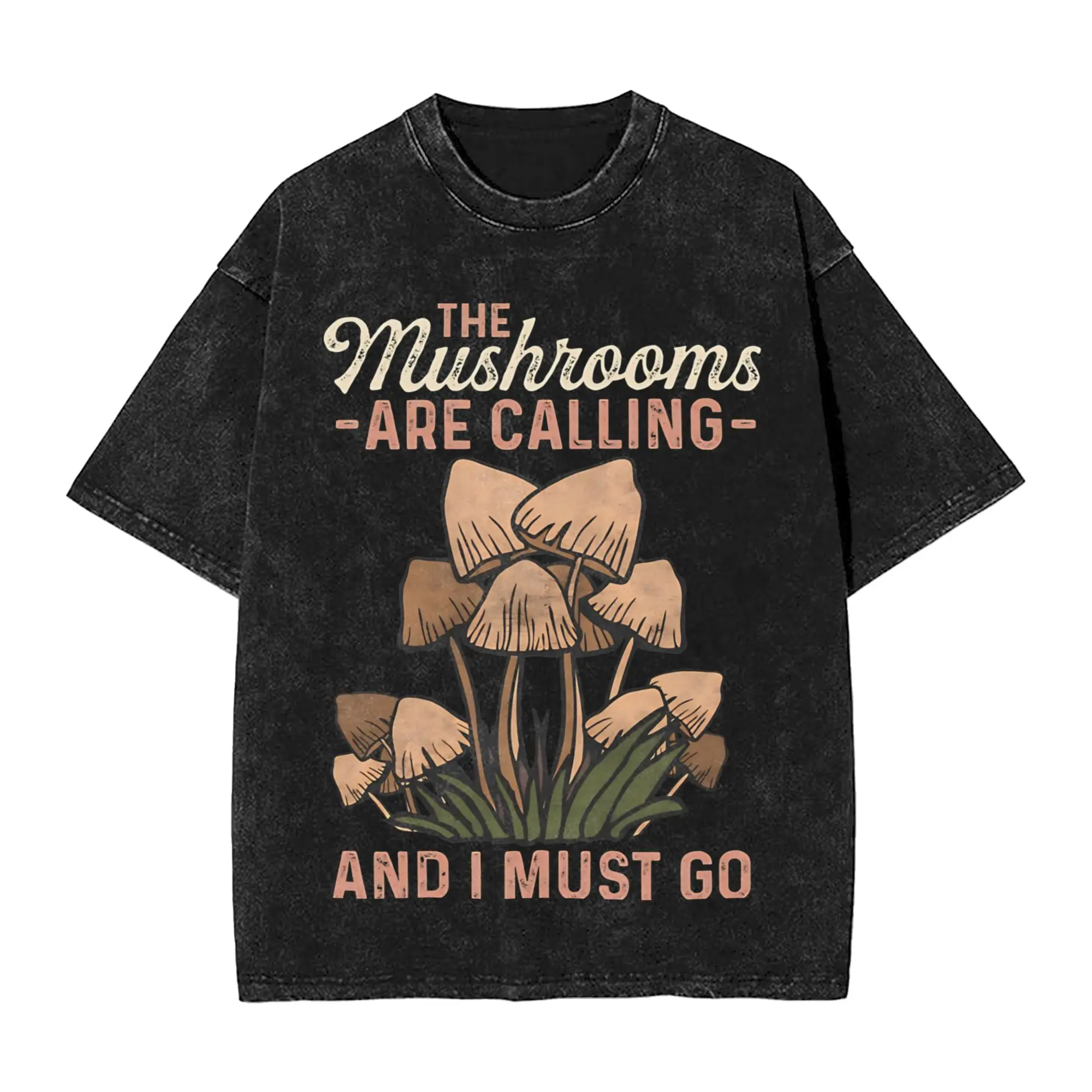 Summer Mushrooms Are Calling Washed T Shirts Apparel Oversize T-Shirts  Men Women Tee