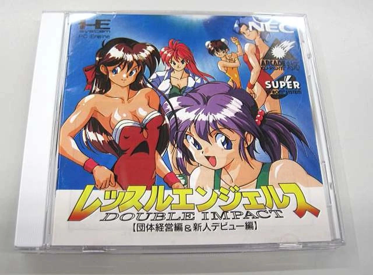 PC engine cd Copy Disc Game wrestle Angels Double Impact Unlock pce Console Game Optical Drive Retro Video Direct Reading game