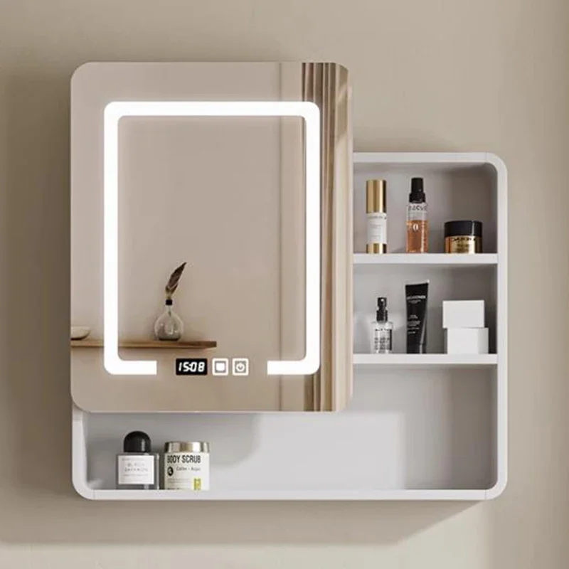 Bathroom Mirror Cabinets Display Vanity Wall Mounted Closets Glass Lights Jewelry Organizer Armoires De Salon Home Decoration