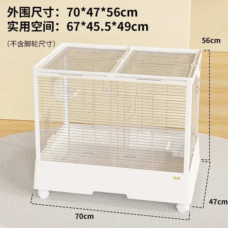 Villa home birdcage 304 stainless steel stacked parrot height 700 cage cocoa xuanfeng forest large size