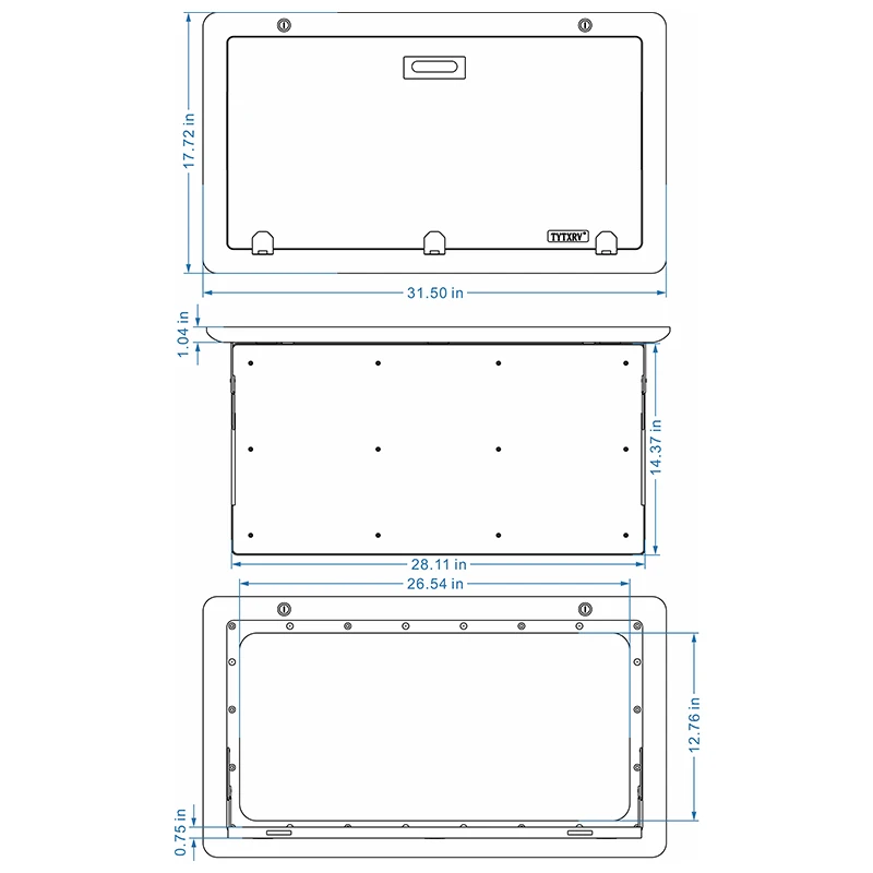 Table à Manger Externe Pliante avec Serrure, Matériel Anti-âge, Outils de Camping-car, 800x450mm, Accessoires de Caravane et de Camping-car