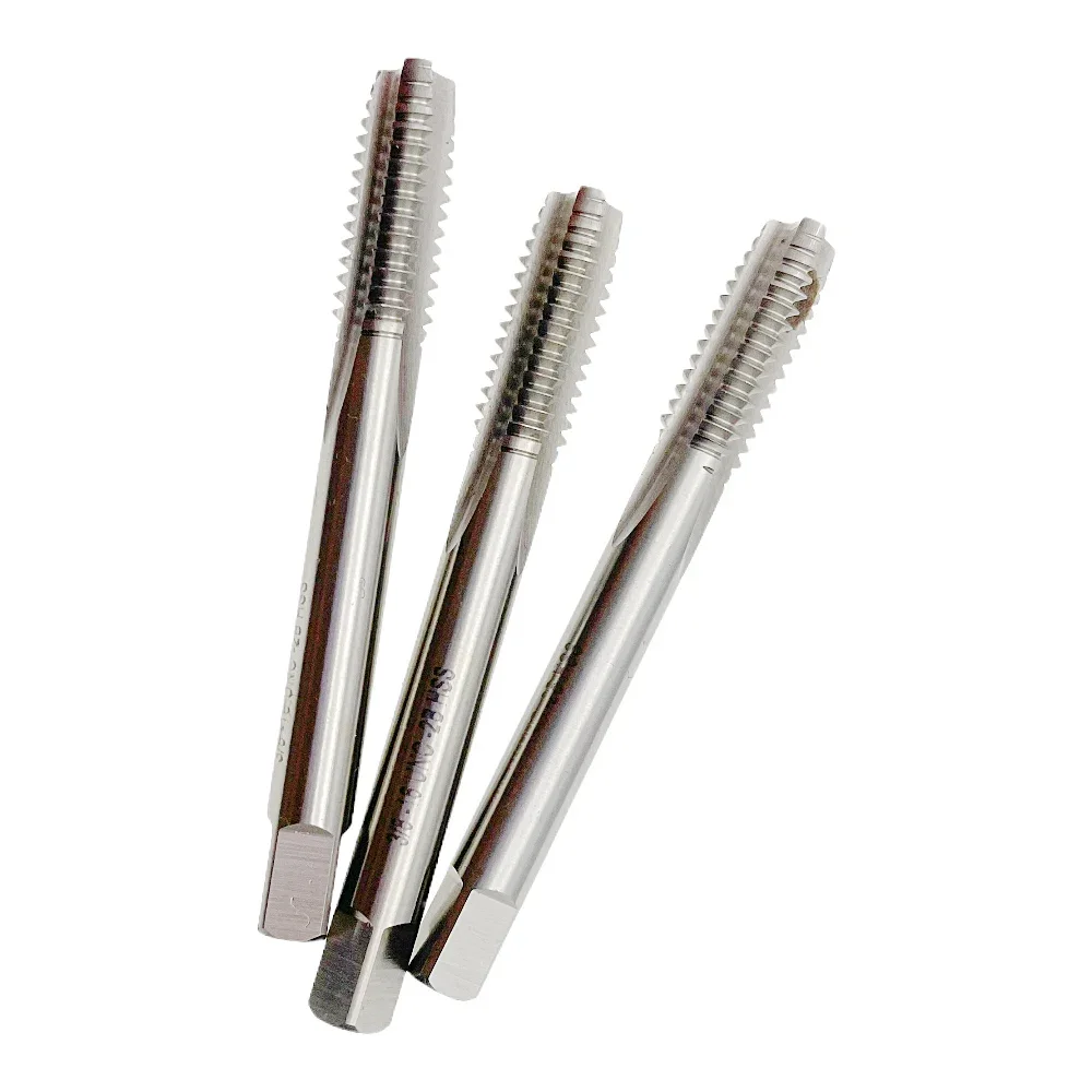 Rosqueamento Tool Set, Toque Set, 3 flautas, RH, 3/8-16 Thread, 3 flautas, 3PCs, 8 PCs, 3 flautas, 3/8-16 Threading Tool, 3PCs