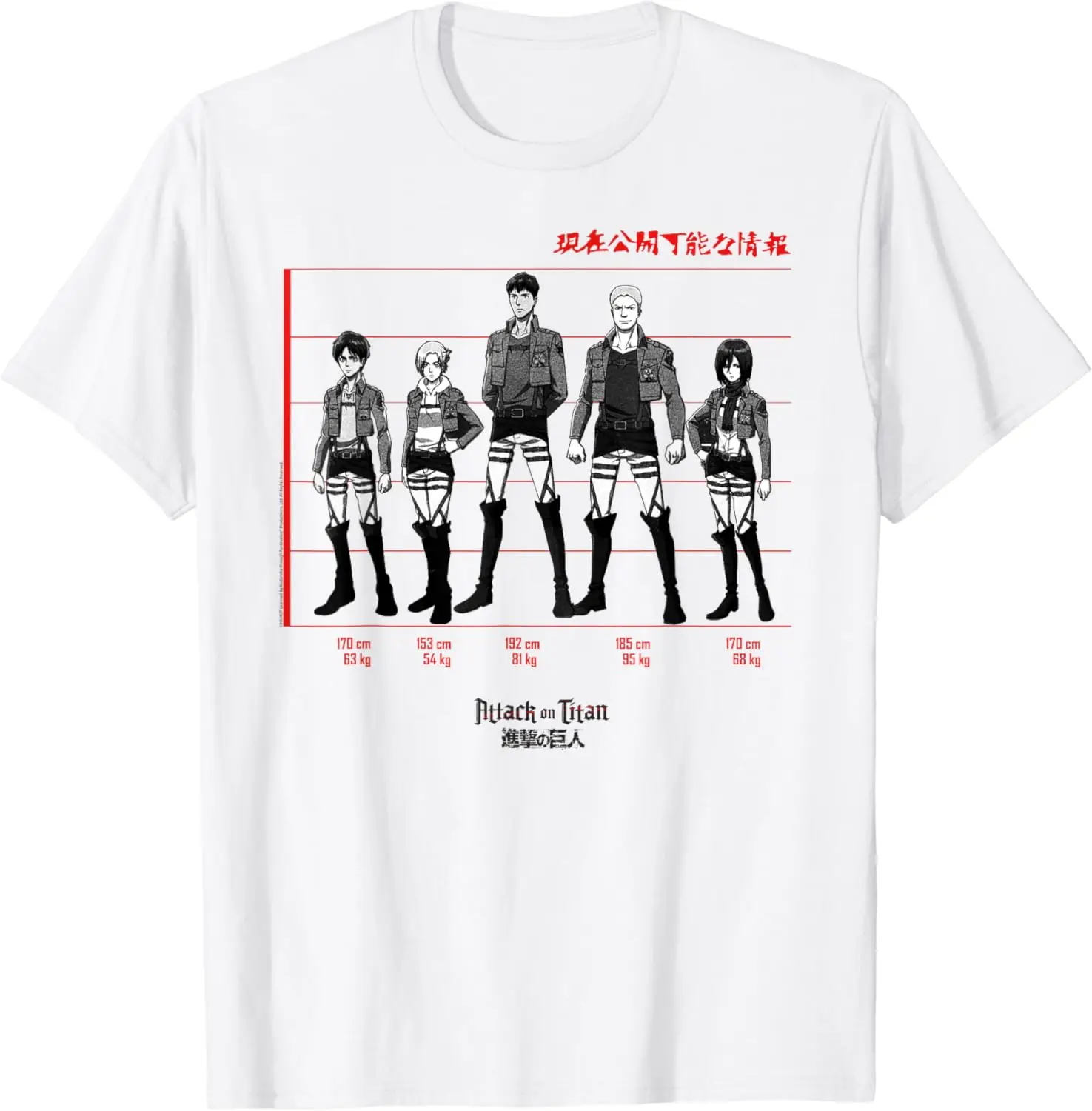 camiseta-attack-on-titan-lineup-manga-curta-tops-camisetas-estampadas-de-algodao