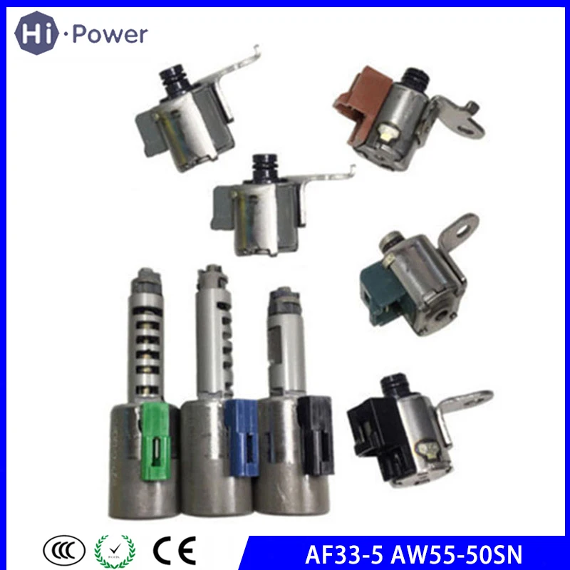 8 pcs AW55-51SN  AF33-5 AW55-50SN RE5F Transmission Solenoid Valve for SATURN SAAB LANCIA INFINITI FIAT DAEWOO CADILLAC VOLVO