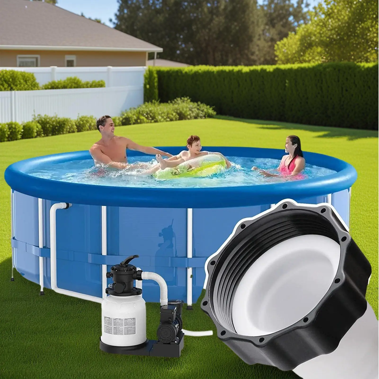 

Шланг насоса для фильтра для бассейна Шланги для бассейна для верхних наземных бассейнов Детали соединительной трубы 1,5 дюйма для плавания песка и соленой воды наземные системы