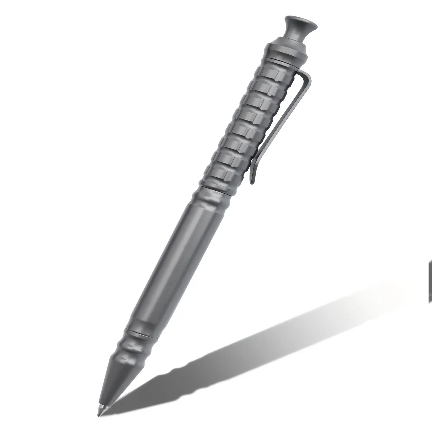 Bolt Action Decompression Press Pen Titanium Alloy Writing Instrument Heavy Duty Compact Pocket EDC Tool with Clip