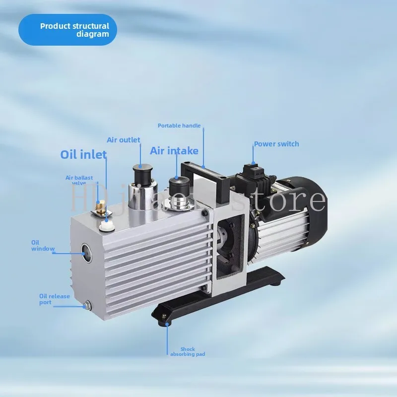 

Rotary vane vacuum pump dual machine high-speed pumping speed fast stainless steel double tap filtration rotary